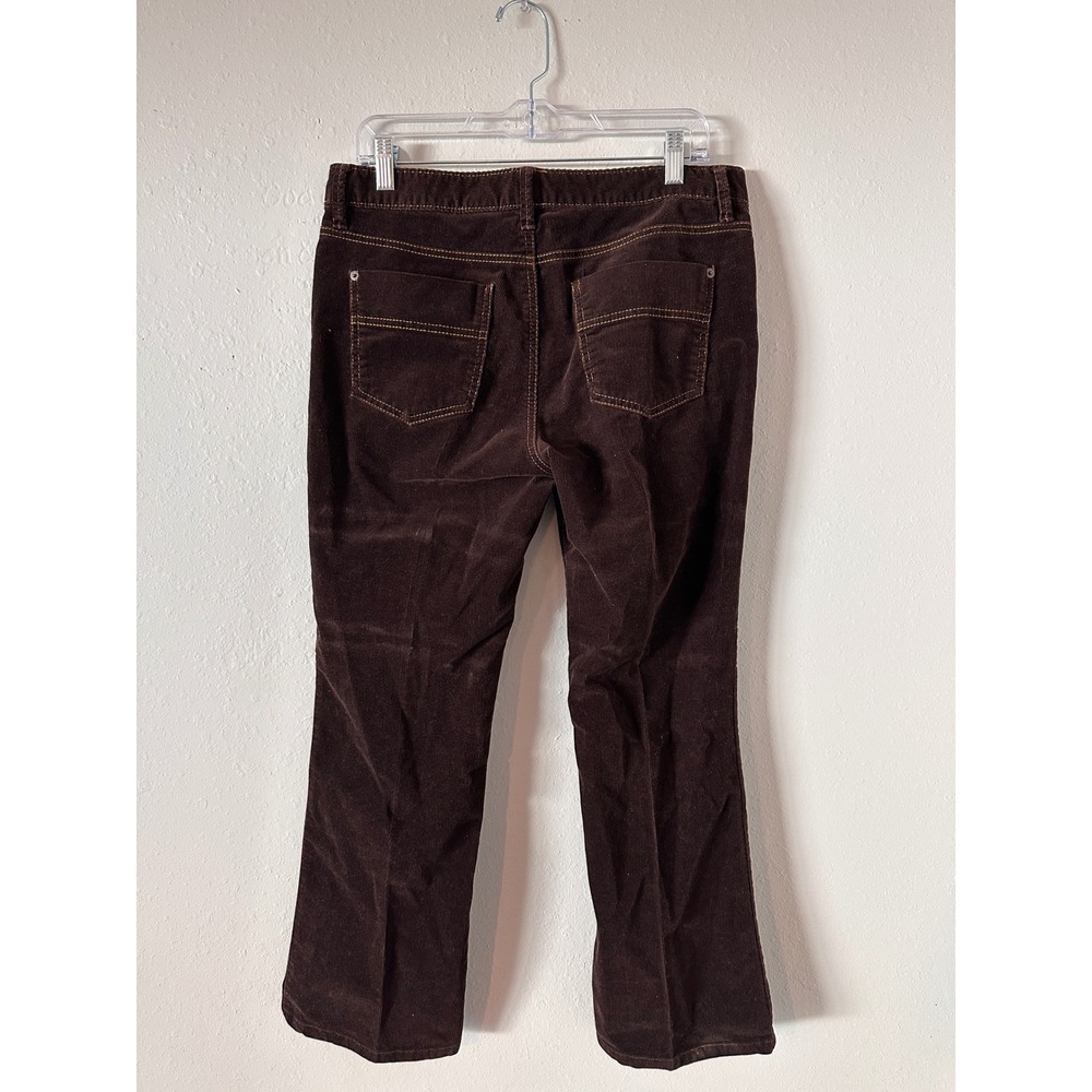 Eddie Bauer Classic Cut Corduroy Pants Womens 10 Brown Y2K Straight Leg Trousers - Picture 7 of 15